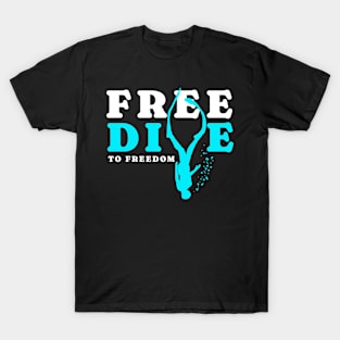 Diver, Apnea Diving, No Limit Freediving T-Shirt